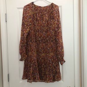 MANGO Floral print pleated dress